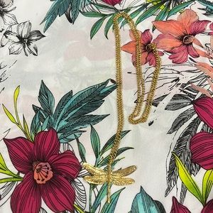 Gold dragonfly necklace